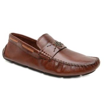 Imagem de Mocassim em Couro Sapato Sapatilha Drive - Le Sportiff, Marrom, 42