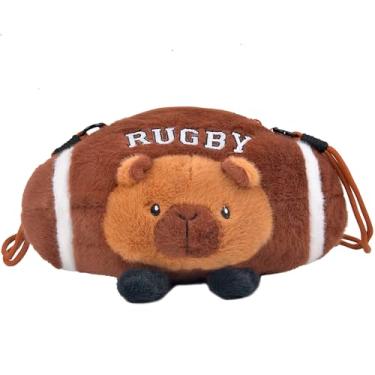 Imagem de Bolsa feminina capivara de pelúcia – Bolsa transversal pequena de animais de pelúcia, bolsa de mão para mulheres, linda bolsa de ombro para presente