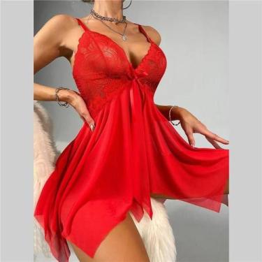 Imagem de Pijamas Sexy De Renda Para Mulheres, Lingerie, Camisola Exótica, Roupa