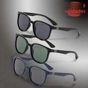 Imagem de Óculos De Sol Polarizados Unissex, 3 Peças, Anti-reflexo, Quadrados, P