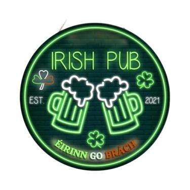 Imagem de Placa Decorativa De Madeira Estilo Retrô Com Trevo Da Sorte Para O Dia