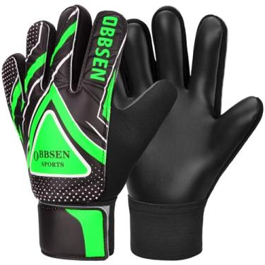 Imagem de Obbsen Luvas de goleiro para crianças e jovens, luvas de futebol antiderrapantes para treinamento de meninos e meninas, proteção dupla de pulso com palmas fortes