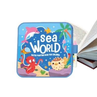 Imagem de Livro de pintura aquática - Jogos de aprendizagem de pintura com caneta | Livros de pintura com água para crianças, para crianças, viagem, menino, aniversário, festa de Natal, sala de aula, Halloween