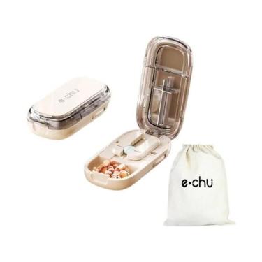 Imagem de Cortador E Divisor De Comprimidos Grande E Pequeno Com Compartimento D