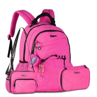 Imagem de Mochila Luluca com Lancheira e Estojo Kit Completo Adolescente-Feminino