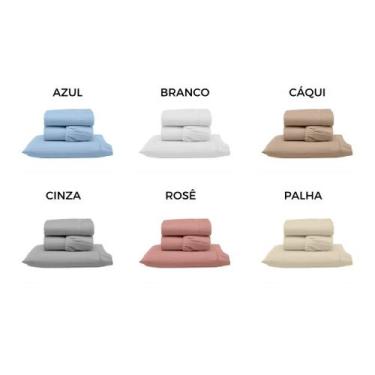 Imagem de Lençol Percal 180 Fios 100% Algodão Solteiro Casal Queen King Elástico