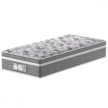 Imagem de Colchão Solteiro 88x188x32 Evolution Molas Ensacadas Cinza Com Branco Pro Dormir Cinza Com Branco