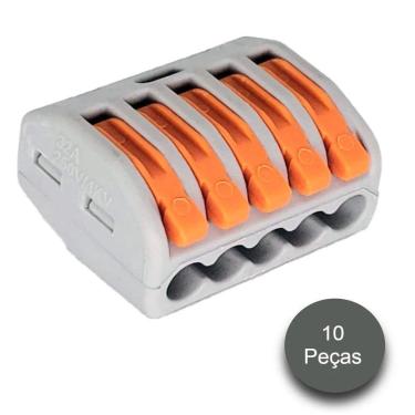 Imagem de Emenda Eletrica Tipo Borne 5 Entradas 10 Peças