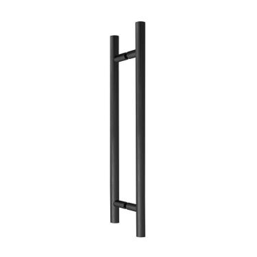 Imagem de Puxador Para Portas Em Aço Inox Preto Fosco Egeu Grego Metal 120cm