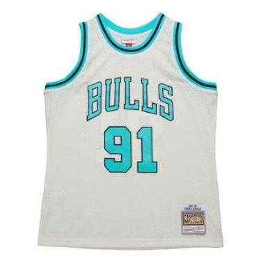 Imagem de Regata Mitchell & Ness Jersey Cool Blue Swingman Chicago Bulls 1997-98 Dennis Rodman Ma...