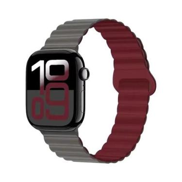 Imagem de Pulseira Esportiva Magnética De Silicone 42mm 44mm 45mm 46mm 49mm Para