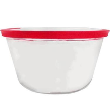 Imagem de Tigela de Vidro Temperado Pote Refratário Redondo 2,4L com Tampa Marin