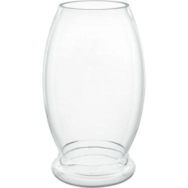 Imagem de VASO DECORATIVO ENFEITE CASA HOME&CO VIDRO 40x25x25cm TRANSPARENTE
