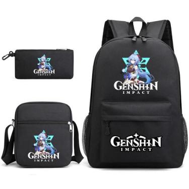 Imagem de Conjunto de mochilas Genshins Impacts Ganyus Cartoon Kids School - Yiw
