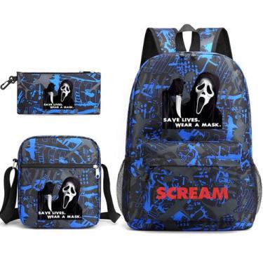 Imagem de Conjunto de mochilas escolares Scream Wear a Mask, 3 unidades para cri