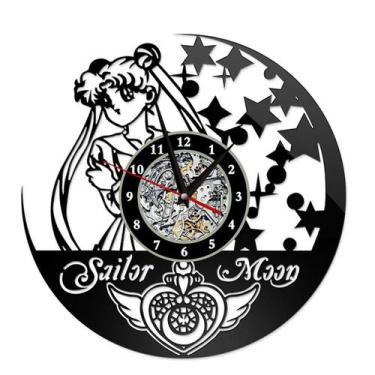 Imagem de Relógio de parede Sailers Moons Tsukino Usagi Vinyl Record 30cm - yiwe