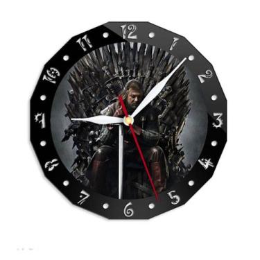 Imagem de Relógio de parede Games of Thrones Iron Throne House Stark 15cm - yiwe