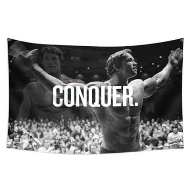 Imagem de Tapeçaria conquista arte da bandeira de Arnolds Schwarzeneggers 90x150