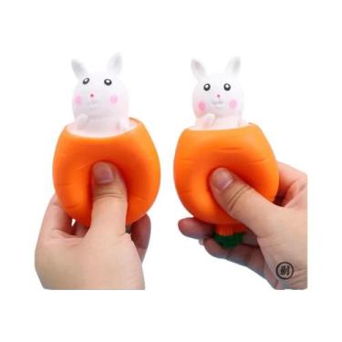 Imagem de Brinquedo Musical Telescópico De Cenoura E Coelho Squishy Para Criança