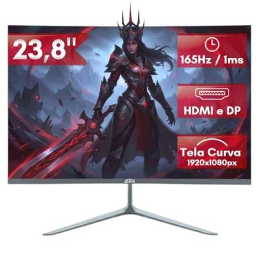 Imagem de Monitor Gamer Curvo 23.8" 165Hz/1ms, Tela LED Full HD 1920x1080px, HDMI/Displayport Padrão VESA 75x75mm para Jogos Estudo Trabalho Entretenimento