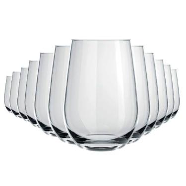 Imagem de Jogo com 12 Copos Grosso Vidro Resistente Dubai 480ml Moderno Versátil