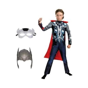 Imagem de Fantasia De Super-Herói Para Crianças, Macacão Musculoso Com Máscara P