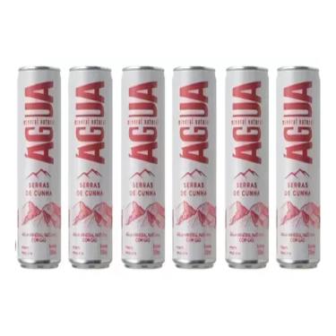 Imagem de ÁGUA MINERAL SERRAS DE CUNHA COM GÁS LATA 350ML PACK C/6UND