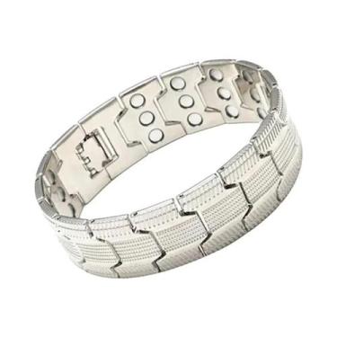 Imagem de Pulseira De Terapia Magnética De Cobre Puro Masculina, 3500 Gauss, 3X 