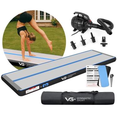 Imagem de Tapete Colchão Ginástica Inflável 4 Metros Com Bomba Elétrica Vg Plus 220V-Unissex