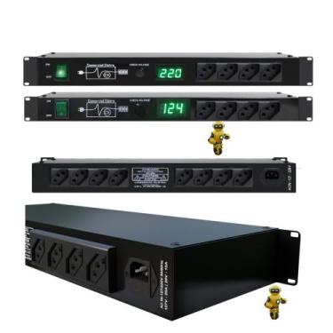 Imagem de Regua de Tomada Padrão Rack Periferico Com 12 Tomadas 10A Serie Especi