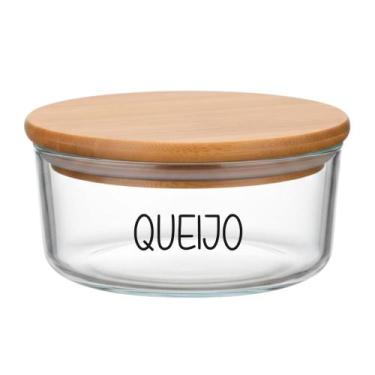 Imagem de Pote Hermético Redondo Vidro (930 ml) Queijo - Casa Vitá, Queijo