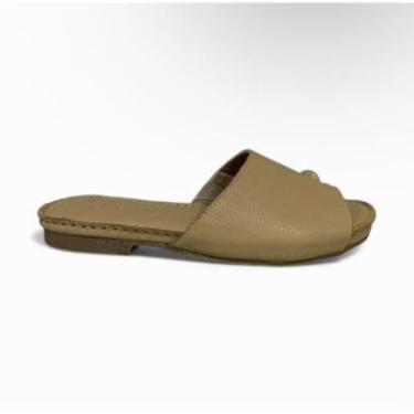 Imagem de Sandália Feminina Rasteira Moscardini em Couro 347109 Palha 34-Feminino