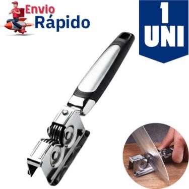 Imagem de Kit 3, 2 ou 1 Afiador Amolador de Facas Tesouras Profissional Manual e