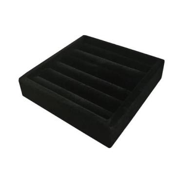 Imagem de Bandeja Mini De Veludo Para Exibição E Armazenamento De Joias, Anéis, 