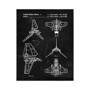 Imagem de Pôster De Patente De Veículo Aéreo De Ficção Científica, Pintura Em Te
