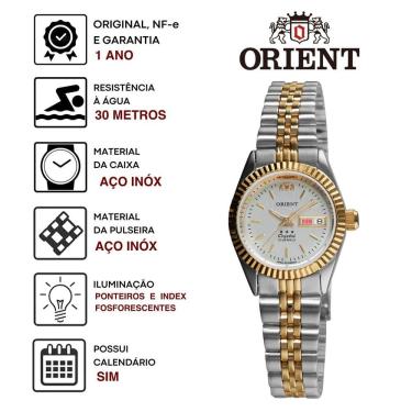 Imagem de Relógio Orient Feminino Automático Bicolor 559EB3NH B1SK