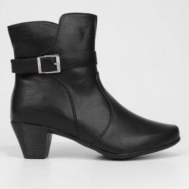 Imagem de Bota Feminino Mooncity Cano Baixo Salto Fino