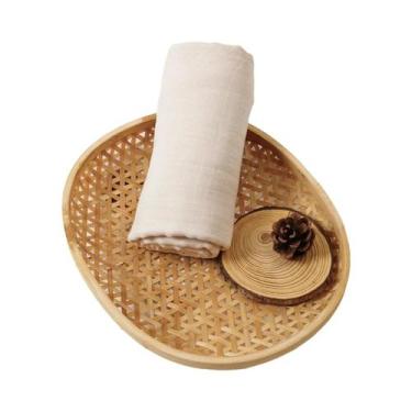 Imagem de Manta De Algodão Muslin De Bambu Cor Sólida Para Bebê, Toalha De Banho