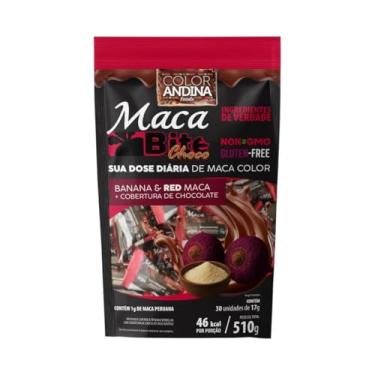 Imagem de Doce Fit Maca Bite Banana e Maca Red Cobertura Chocolate Zero Açúcar Adicionado Color Andina 30un