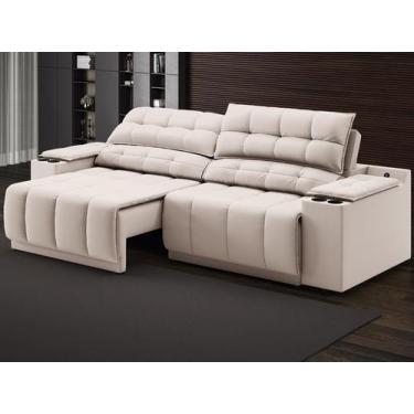 Imagem de Sofá com Porta Copos Carregador USB Ret Rec Samurai 2,50m Velosuede Ar