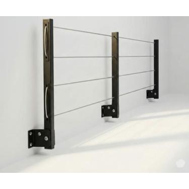 Imagem de Varal De Parede Roupa Retrátil Muro Apartamento Casa 3 hastes Até 8 me