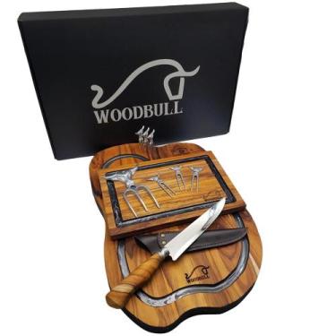 Imagem de Kit Churrasco Personalizado With All com Caixa de Presente - Woodbull