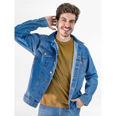 Imagem de Jaqueta Masculina Jeans Tradicional Algodão Botões Anticorpus-Masculino