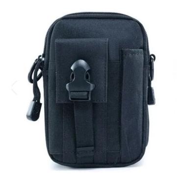 Imagem de Bolsa Militar Pequena Tática Multiuso OEM 9366 para Celular Até 16 cm X 7 cm com Bolso...