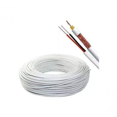 Imagem de Cabo Coaxial Rf 0,4-2,5 + 2X26 AWG Mono 100M para Instalações RF com 100M de Compriment...