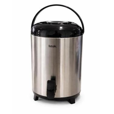 Imagem de Botijão Térmico Inox 9,5L Prático e Elegante para Bebidas Quentes e Fr