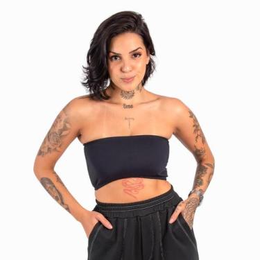 Imagem de Top Faixa sem alça Liso Suplex Proteção Uv Feminino - Deliriyou, GG, P