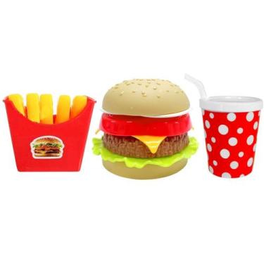 Imagem de Kit Especial Lanche Monta e Desmonta Educativo Hambúrguer MC Batatinha