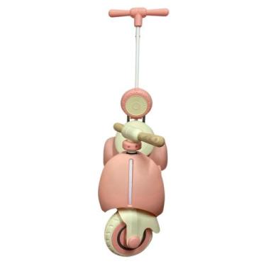 Imagem de Moto Elétrica Infantil 6V com Empurrador  Rosa - UNITOYS