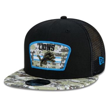 Imagem de Boné 9Fifty Trucker Detroit Lions Salute To Service NFL Snapback Aba Reta New Era Mascu...
